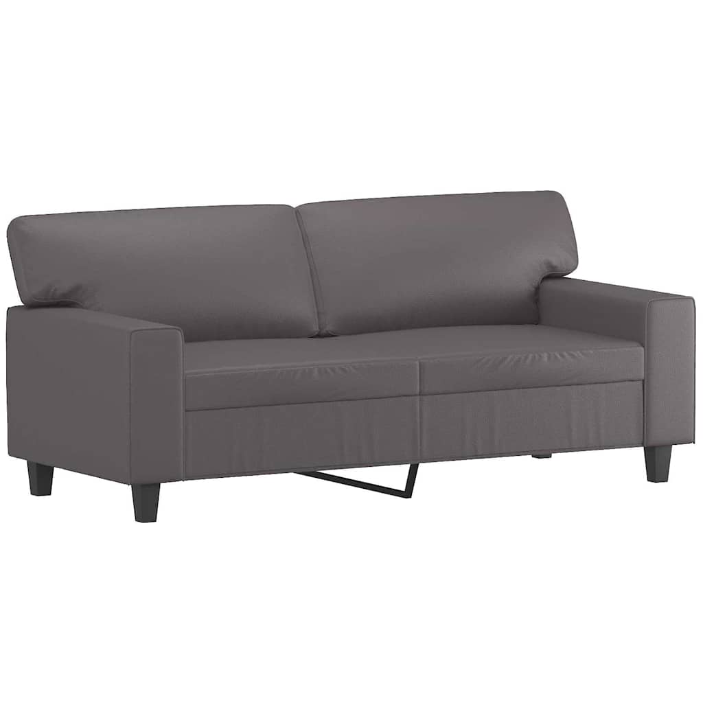 Tweezitsbank 140 cm kunstleer grijs is nu te koop bij PeponiXL, paradijselijk wonen!