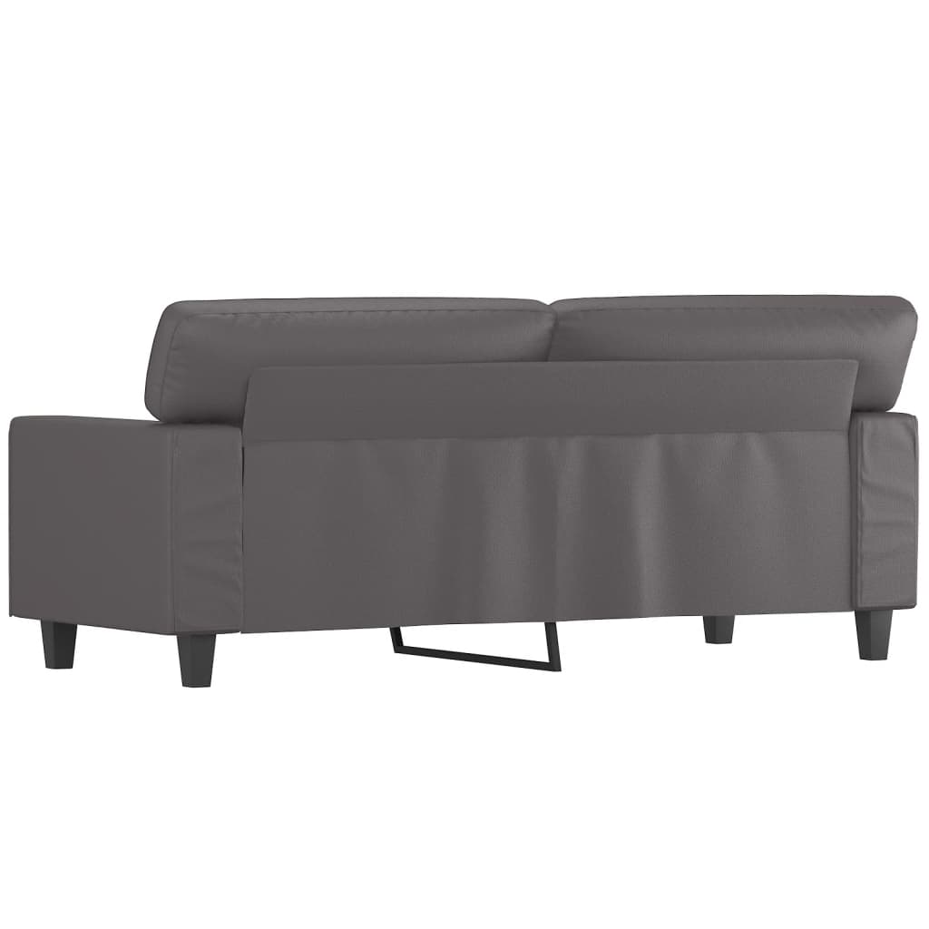 Tweezitsbank 140 cm kunstleer grijs is nu te koop bij PeponiXL, paradijselijk wonen!
