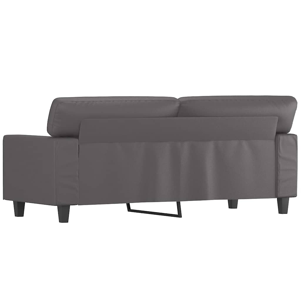 Tweezitsbank 140 cm kunstleer grijs is nu te koop bij PeponiXL, paradijselijk wonen!