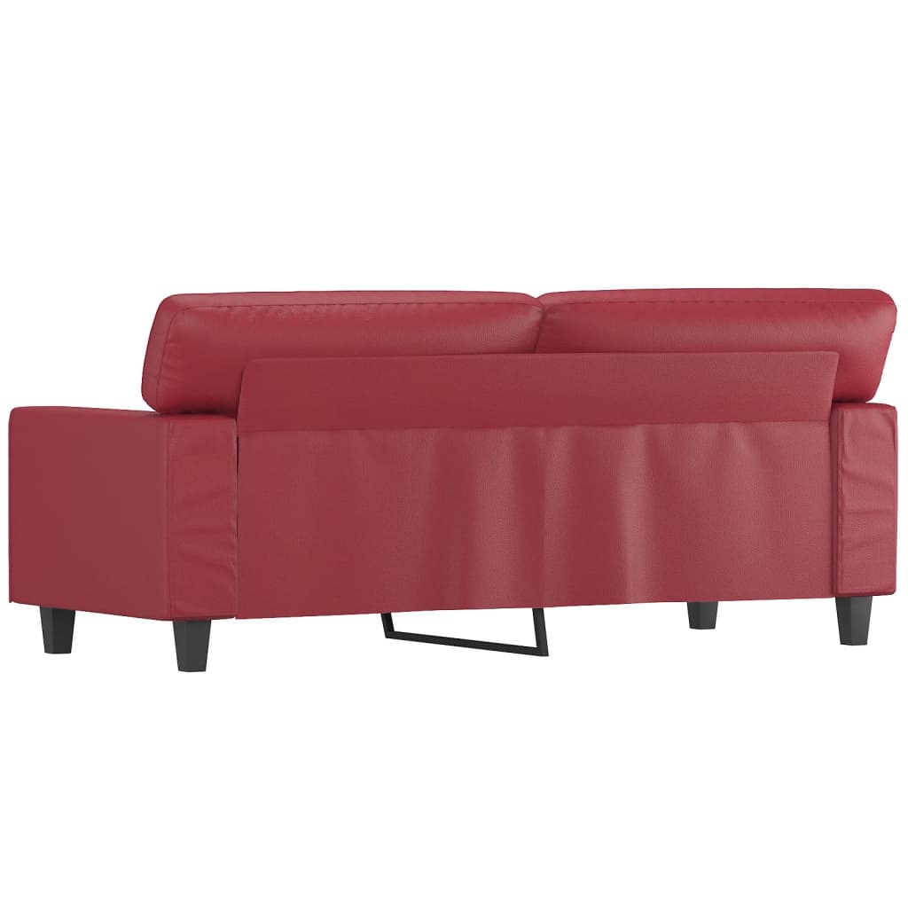 Tweezitsbank 140 cm kunstleer wijnrood is nu te koop bij PeponiXL, paradijselijk wonen!