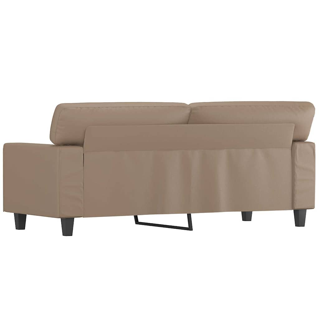 Tweezitsbank 140 cm kunstleer cappuccinokleurig is nu te koop bij PeponiXL, paradijselijk wonen!