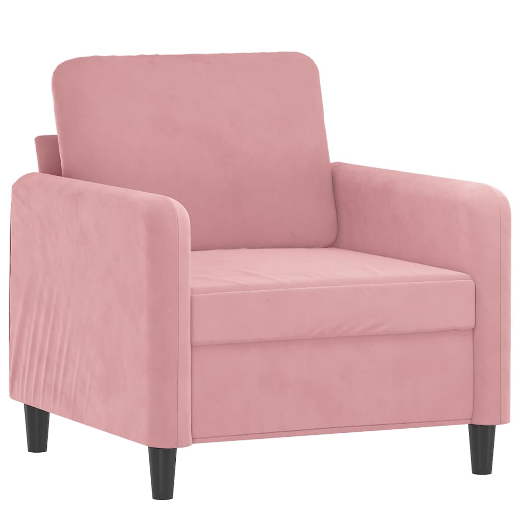 Fauteuil 60 cm fluweel roze is nu te koop bij PeponiXL, paradijselijk wonen!