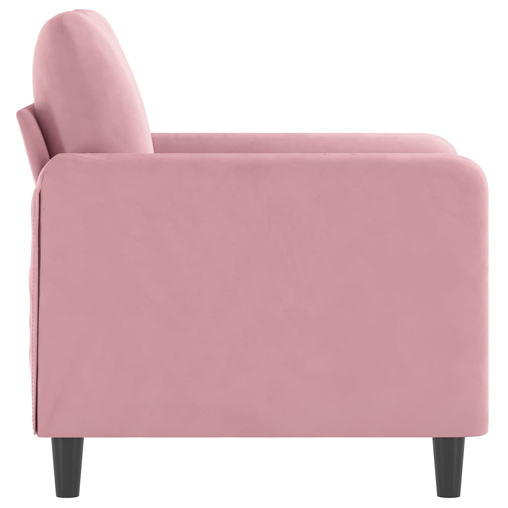 Fauteuil 60 cm fluweel roze is nu te koop bij PeponiXL, paradijselijk wonen!