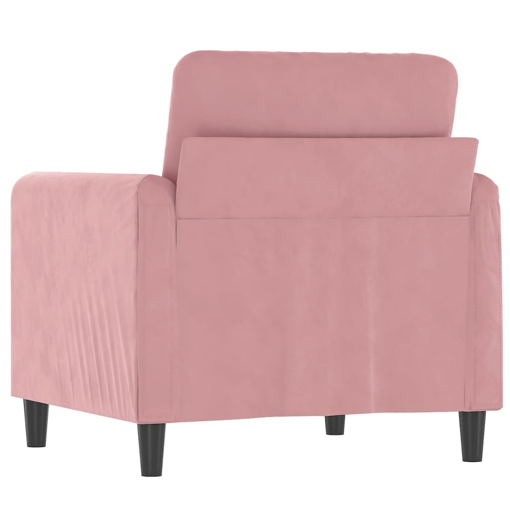 Fauteuil 60 cm fluweel roze is nu te koop bij PeponiXL, paradijselijk wonen!