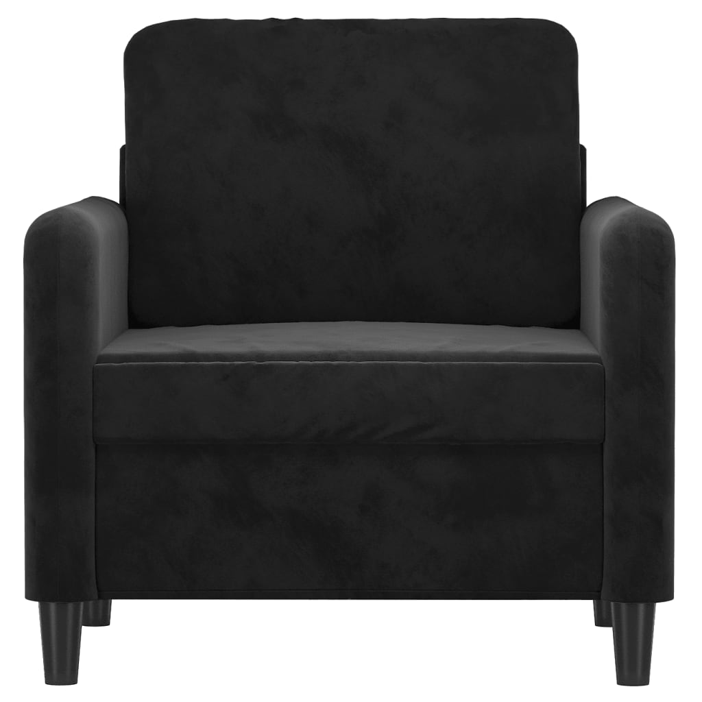 Fauteuil 60 cm fluweel zwart is nu te koop bij PeponiXL, paradijselijk wonen!