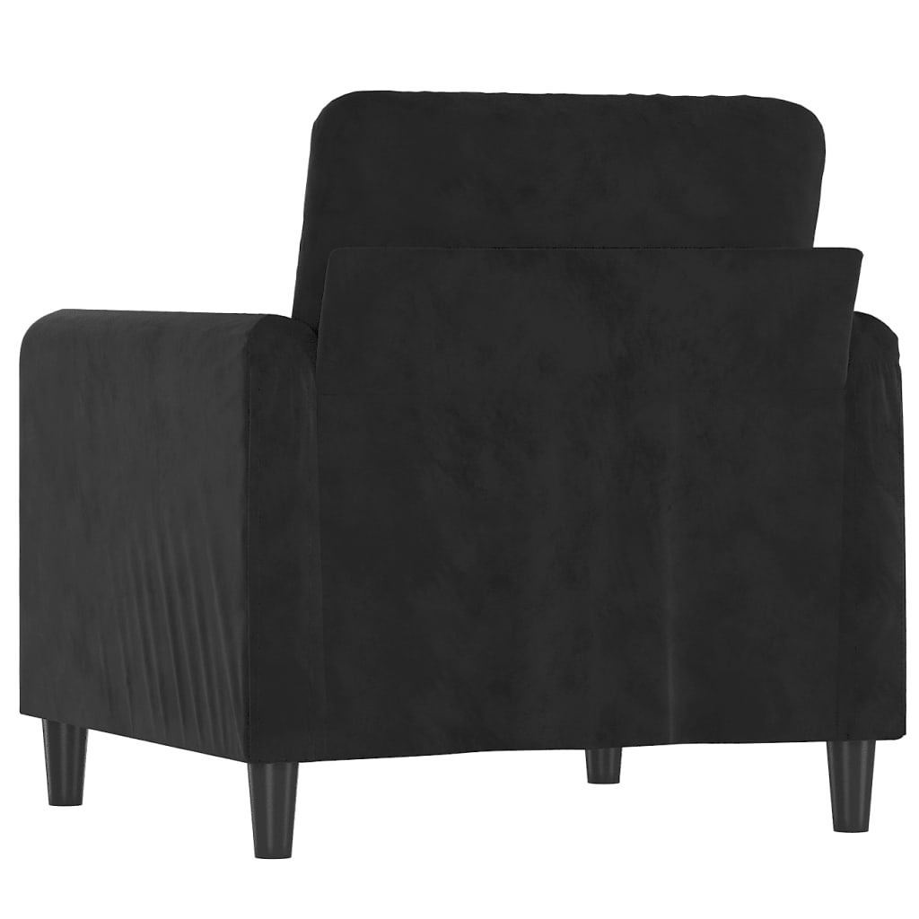 Fauteuil 60 cm fluweel zwart is nu te koop bij PeponiXL, paradijselijk wonen!