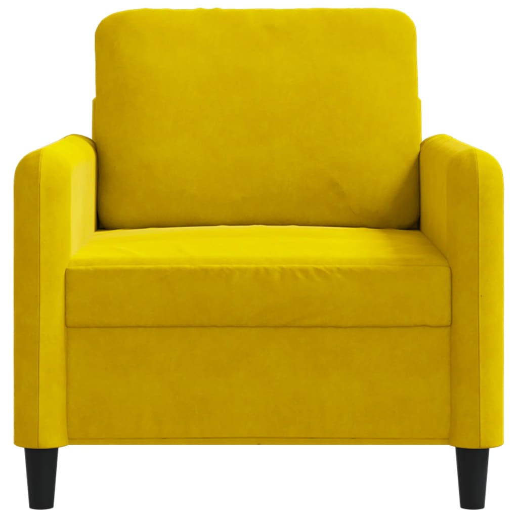 Fauteuil 60 cm fluweel geel is nu te koop bij PeponiXL, paradijselijk wonen!