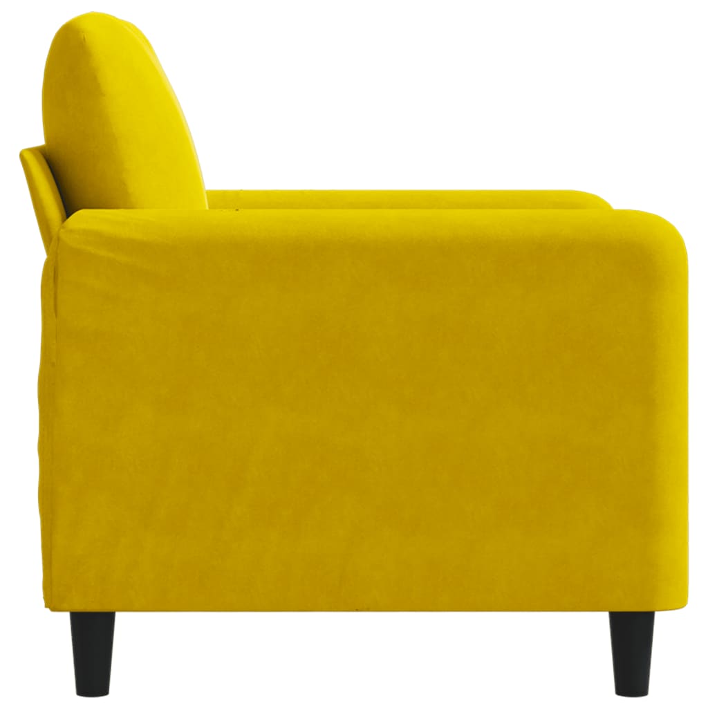 Fauteuil 60 cm fluweel geel is nu te koop bij PeponiXL, paradijselijk wonen!