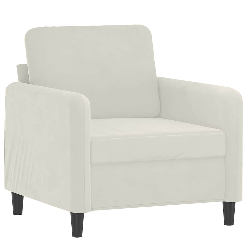 Fauteuil 60 cm fluweel crèmekleurig is nu te koop bij PeponiXL, paradijselijk wonen!
