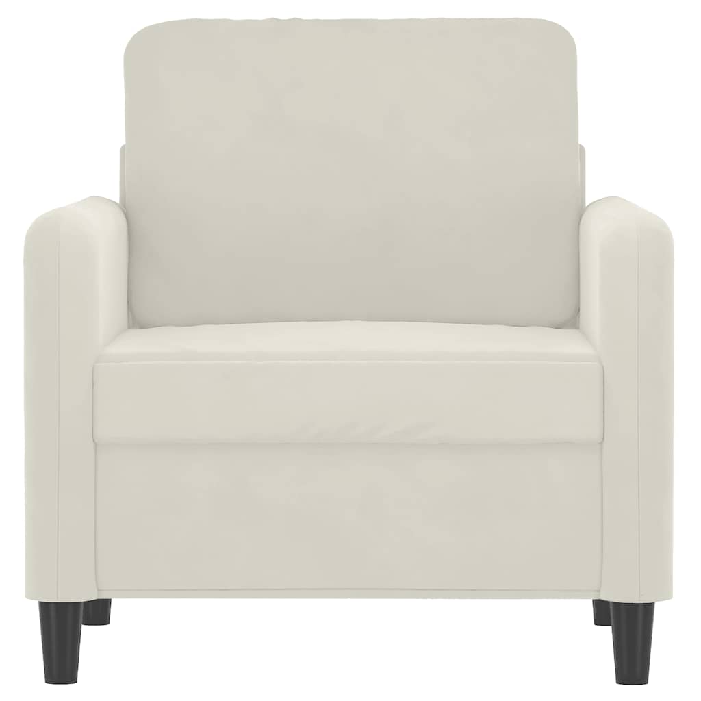 Fauteuil 60 cm fluweel crèmekleurig is nu te koop bij PeponiXL, paradijselijk wonen!