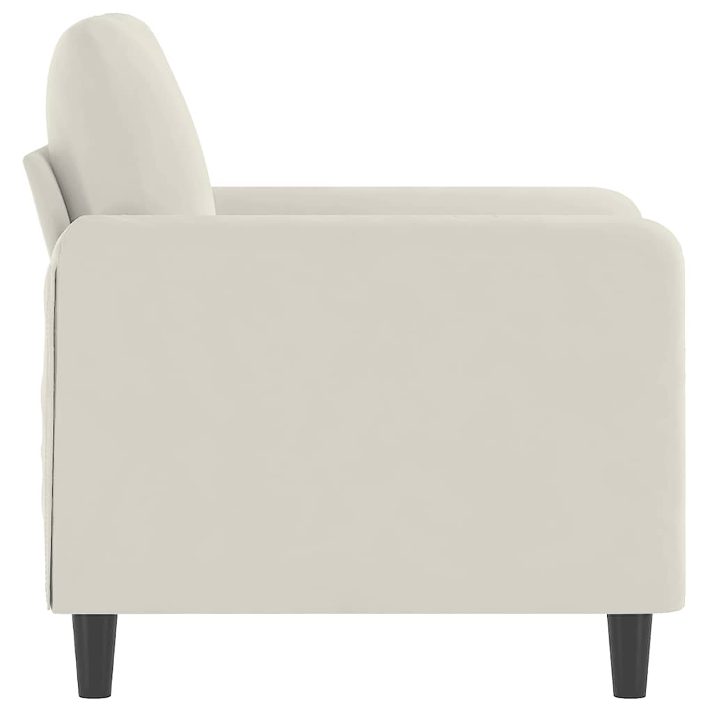 Fauteuil 60 cm fluweel crèmekleurig is nu te koop bij PeponiXL, paradijselijk wonen!