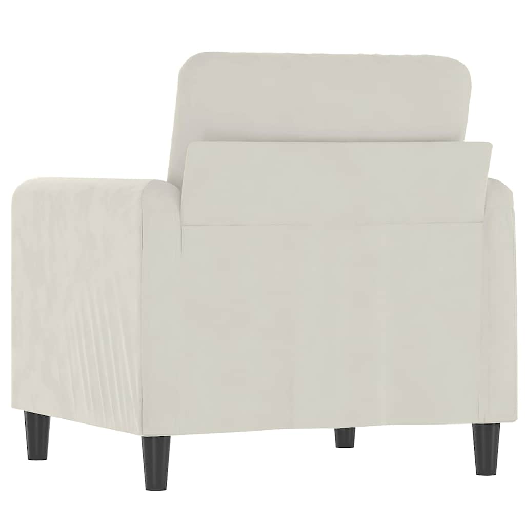 Fauteuil 60 cm fluweel crèmekleurig is nu te koop bij PeponiXL, paradijselijk wonen!