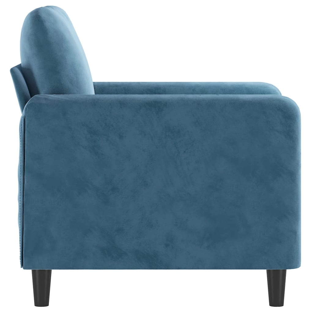 Fauteuil 60 cm fluweel blauw is nu te koop bij PeponiXL, paradijselijk wonen!