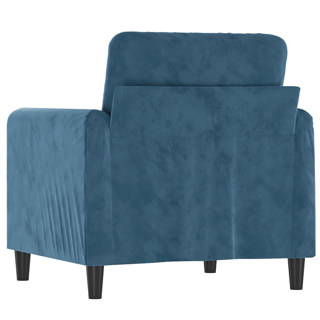 Fauteuil 60 cm fluweel blauw is nu te koop bij PeponiXL, paradijselijk wonen!