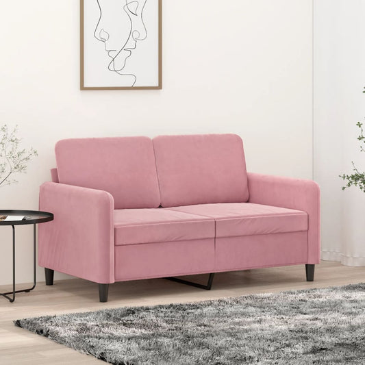 Tweezitsbank 120 cm fluweel roze is nu te koop bij PeponiXL, paradijselijk wonen!