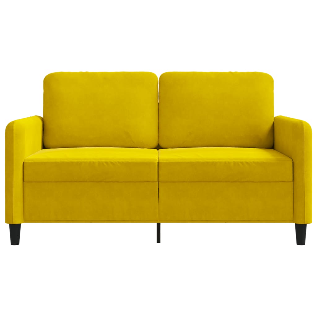 Tweezitsbank 120 cm fluweel geel is nu te koop bij PeponiXL, paradijselijk wonen!