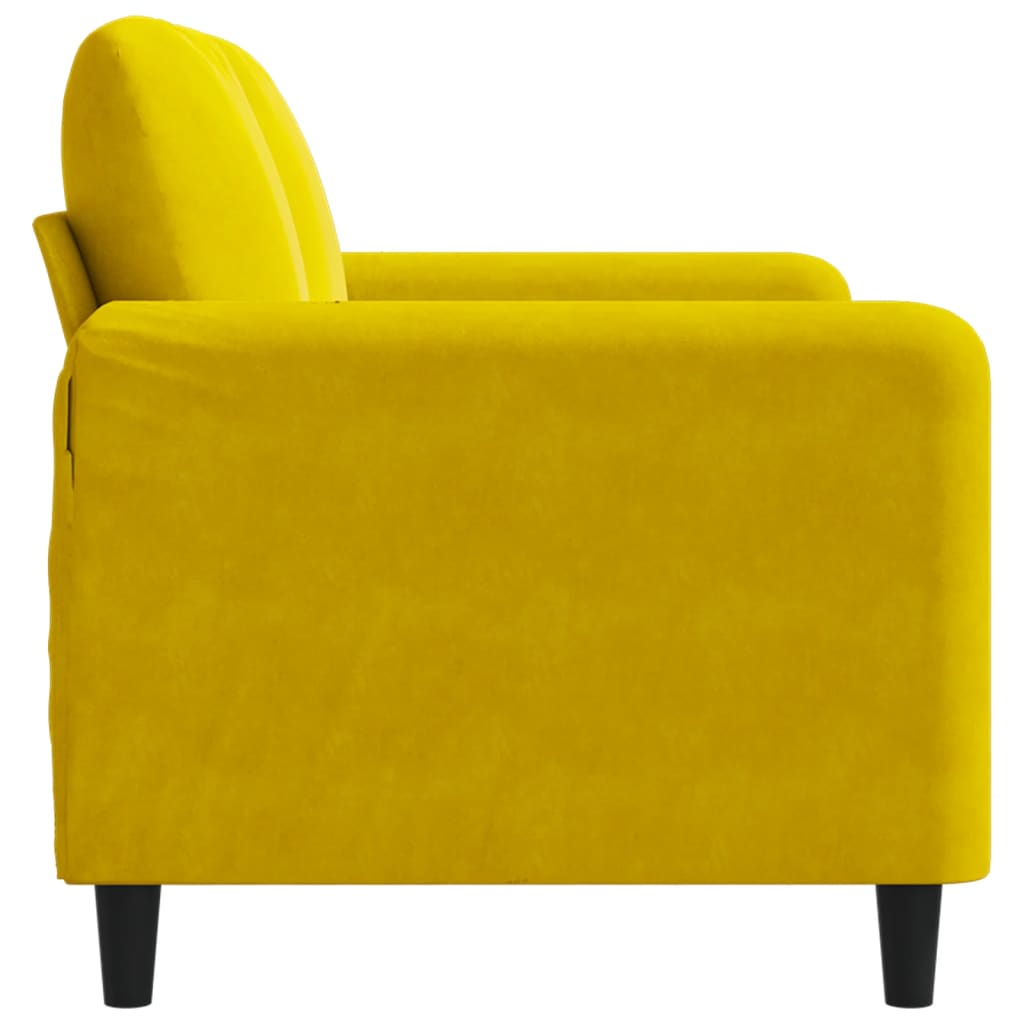 Tweezitsbank 120 cm fluweel geel is nu te koop bij PeponiXL, paradijselijk wonen!