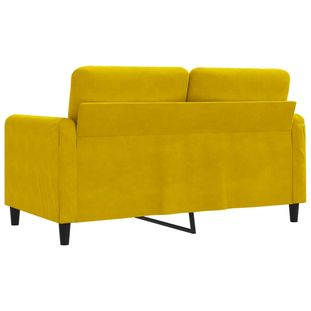 Tweezitsbank 120 cm fluweel geel is nu te koop bij PeponiXL, paradijselijk wonen!