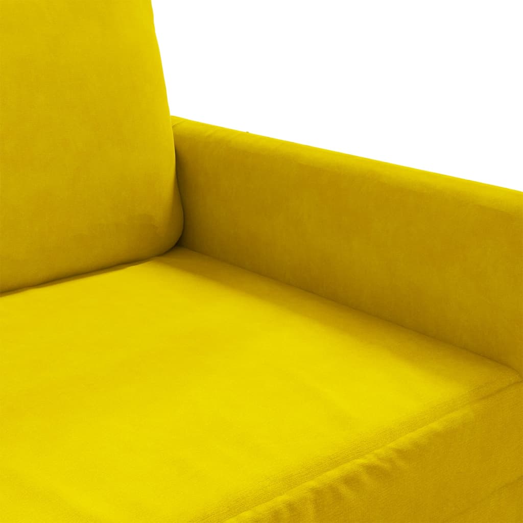 Tweezitsbank 120 cm fluweel geel is nu te koop bij PeponiXL, paradijselijk wonen!
