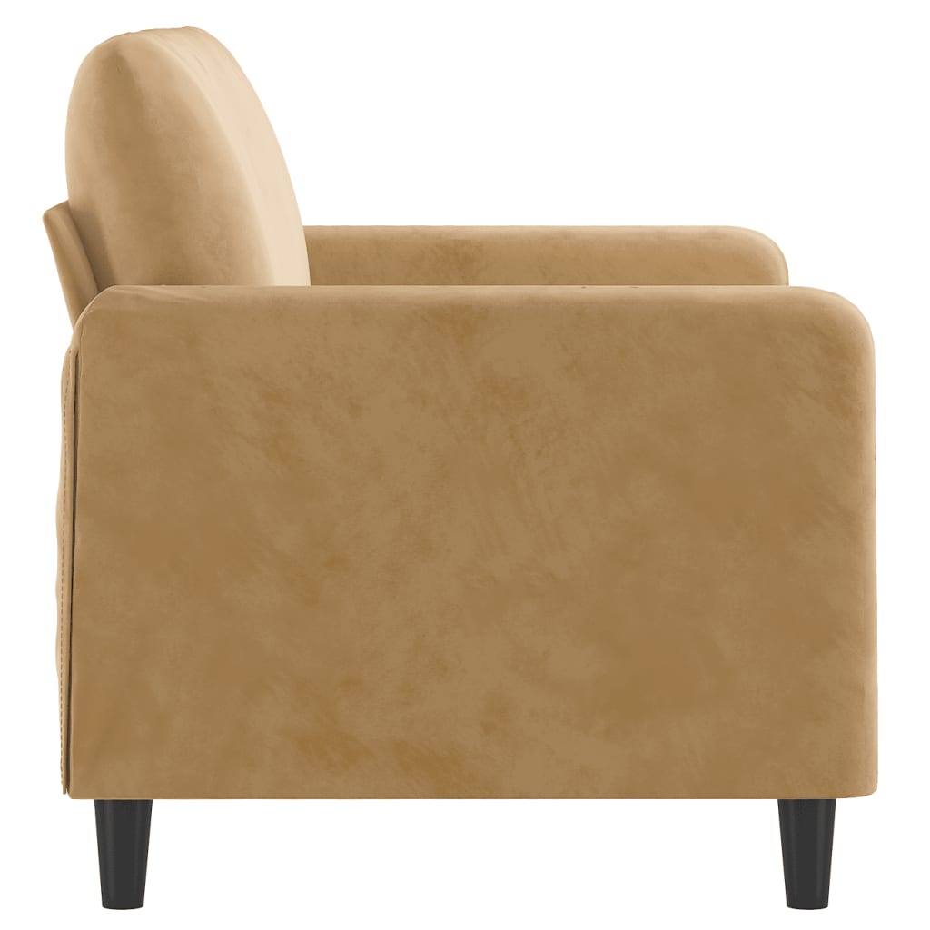 Tweezitsbank 120 cm fluweel bruin is nu te koop bij PeponiXL, paradijselijk wonen!