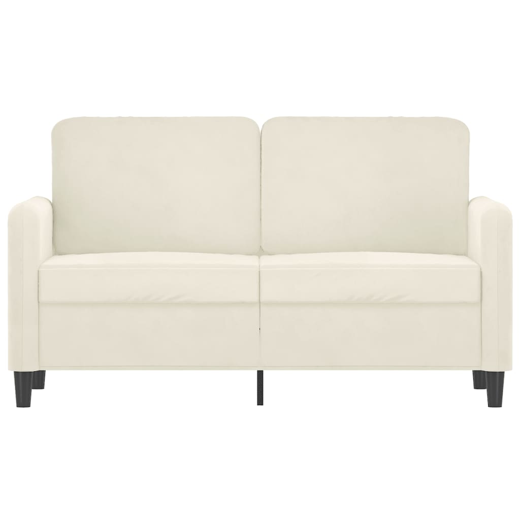 Tweezitsbank 120 cm fluweel crèmekleurig is nu te koop bij PeponiXL, paradijselijk wonen!