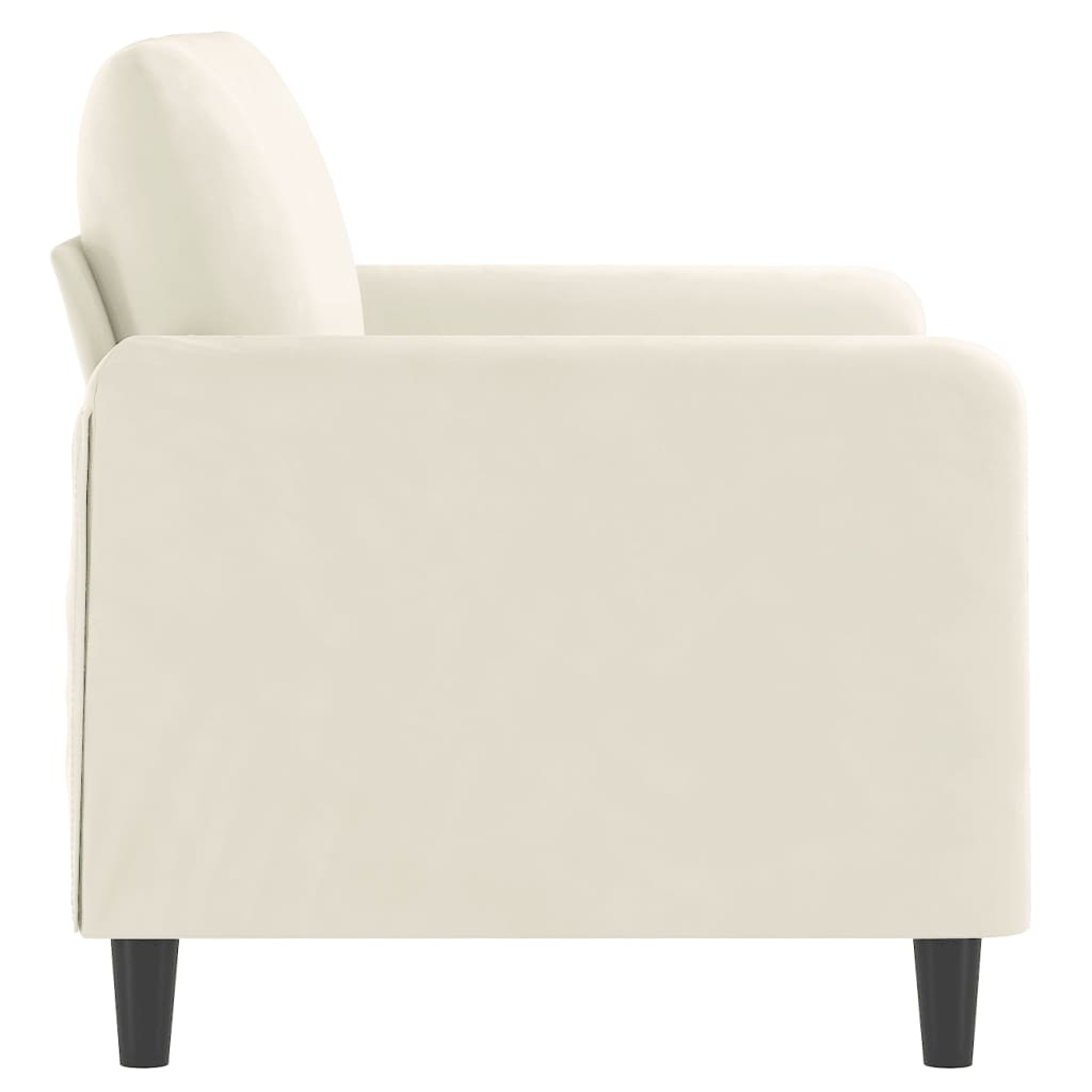 Tweezitsbank 120 cm fluweel crèmekleurig is nu te koop bij PeponiXL, paradijselijk wonen!