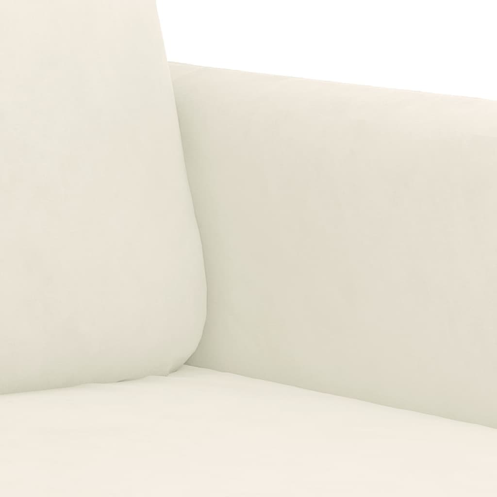 Tweezitsbank 120 cm fluweel crèmekleurig is nu te koop bij PeponiXL, paradijselijk wonen!