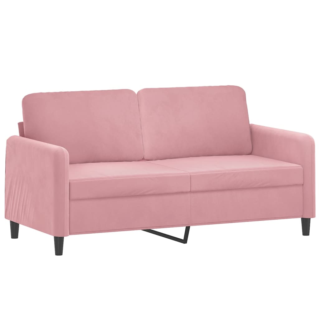 Tweezitsbank 140 cm fluweel roze is nu te koop bij PeponiXL, paradijselijk wonen!