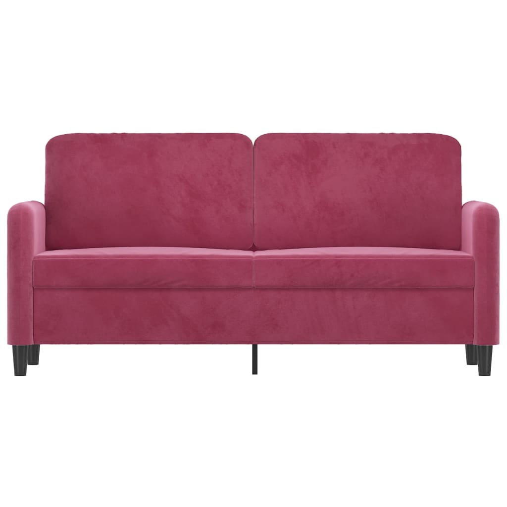Tweezitsbank 140 cm fluweel wijnrood is nu te koop bij PeponiXL, paradijselijk wonen!