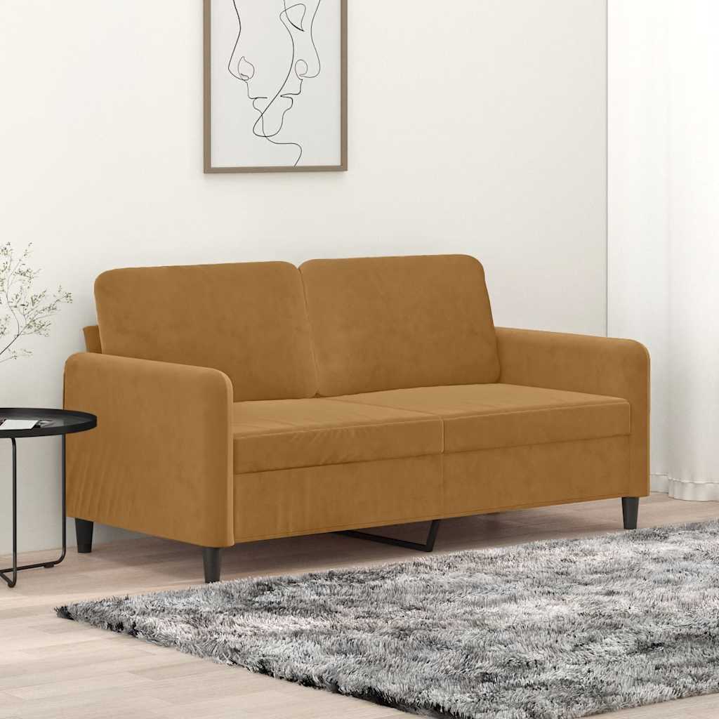 Tweezitsbank 140 cm stof bruin is nu te koop bij PeponiXL, paradijselijk wonen!