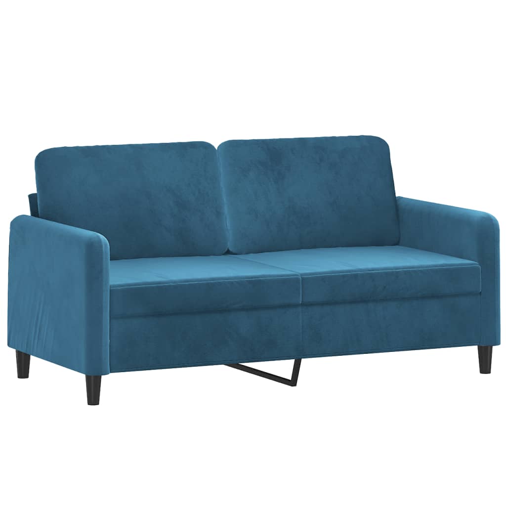 Tweezitsbank 140 cm fluweel blauw is nu te koop bij PeponiXL, paradijselijk wonen!