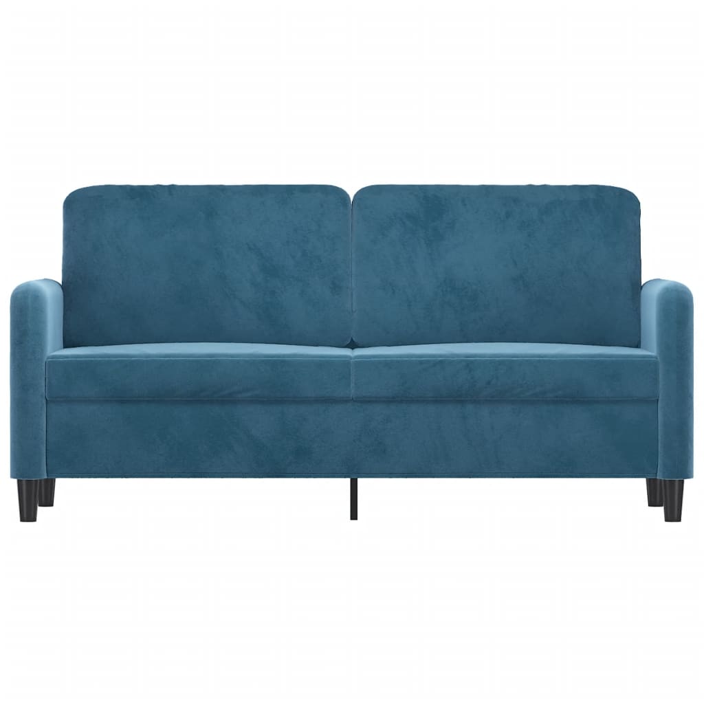 Tweezitsbank 140 cm fluweel blauw is nu te koop bij PeponiXL, paradijselijk wonen!