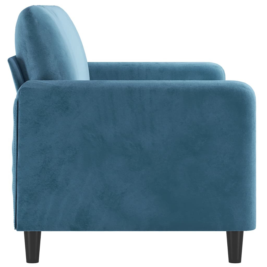 Tweezitsbank 140 cm fluweel blauw is nu te koop bij PeponiXL, paradijselijk wonen!