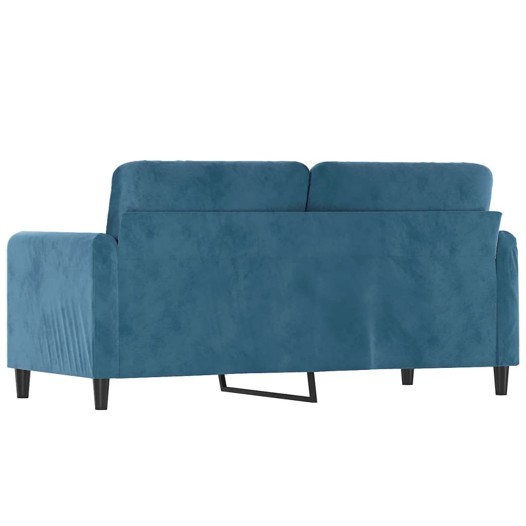Tweezitsbank 140 cm fluweel blauw is nu te koop bij PeponiXL, paradijselijk wonen!
