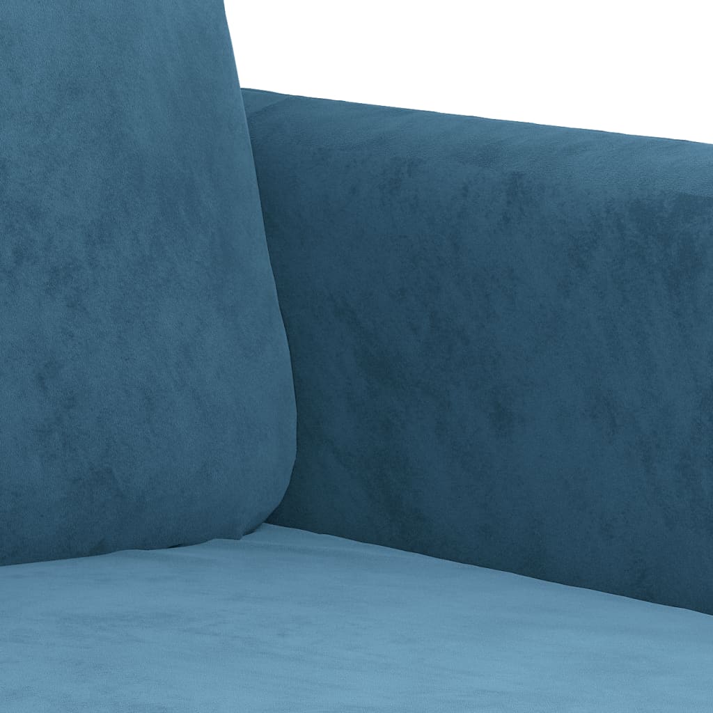 Tweezitsbank 140 cm fluweel blauw is nu te koop bij PeponiXL, paradijselijk wonen!