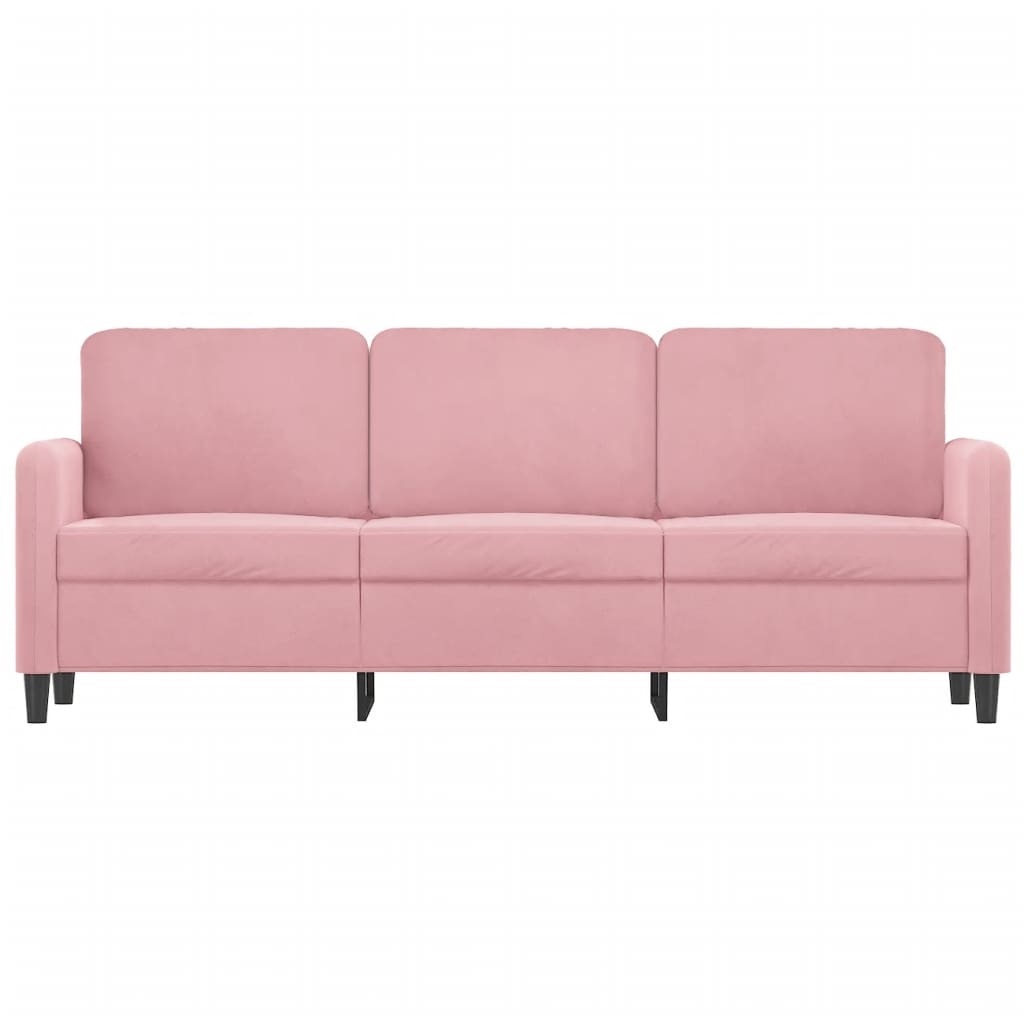 Driezitsbank 180 cm fluweel roze is nu te koop bij PeponiXL, paradijselijk wonen!