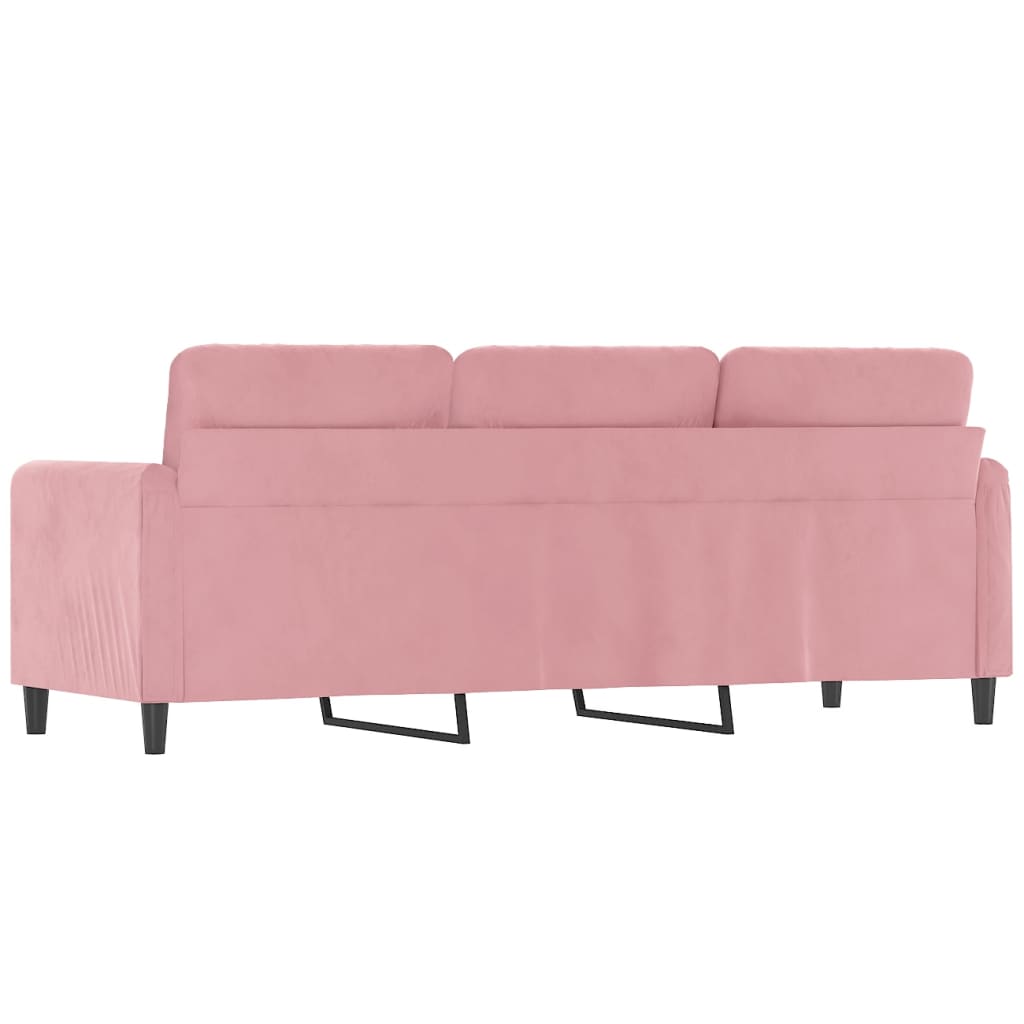Driezitsbank 180 cm fluweel roze is nu te koop bij PeponiXL, paradijselijk wonen!