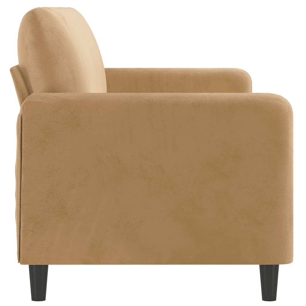 Driezitsbank 180 cm fluweel bruin is nu te koop bij PeponiXL, paradijselijk wonen!