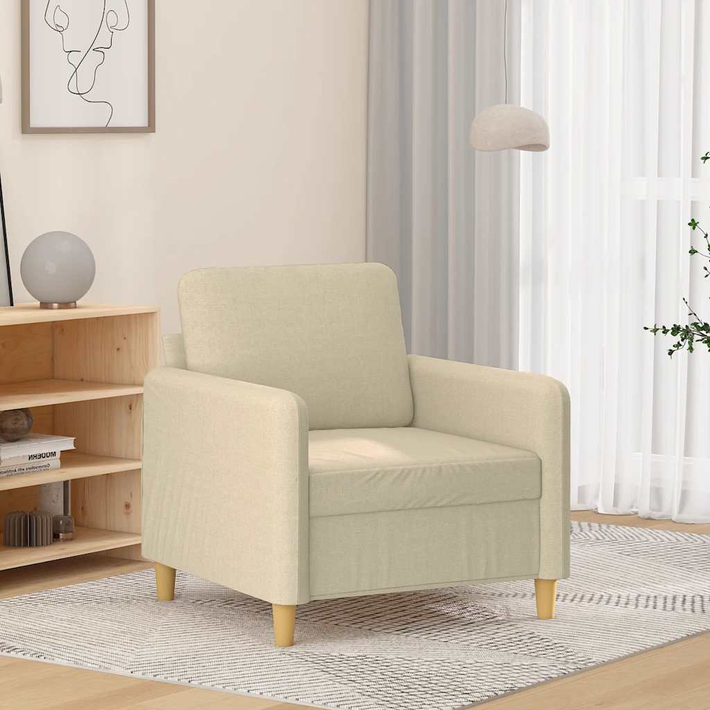 Fauteuil 60 cm stof crèmekleurig is nu te koop bij PeponiXL, paradijselijk wonen!