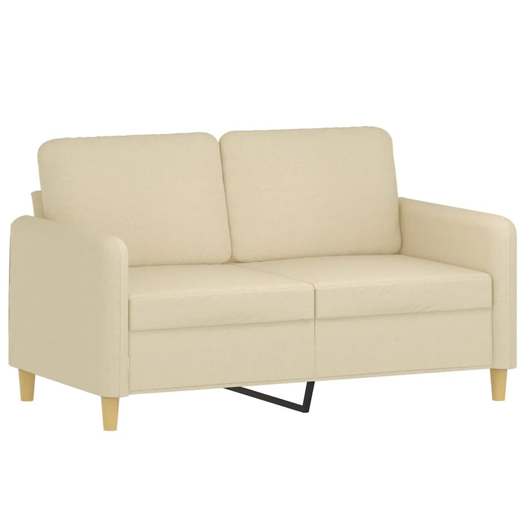 Tweezitsbank 120 cm stof crèmekleurig is nu te koop bij PeponiXL, paradijselijk wonen!