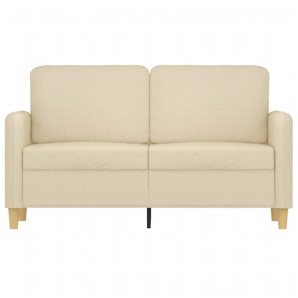 Tweezitsbank 120 cm stof crèmekleurig is nu te koop bij PeponiXL, paradijselijk wonen!