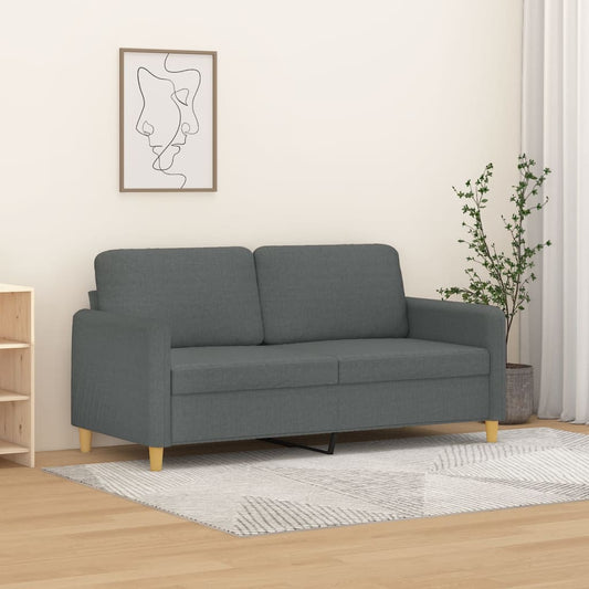 Tweezitsbank 140 cm stof donkergrijs is nu te koop bij PeponiXL, paradijselijk wonen!