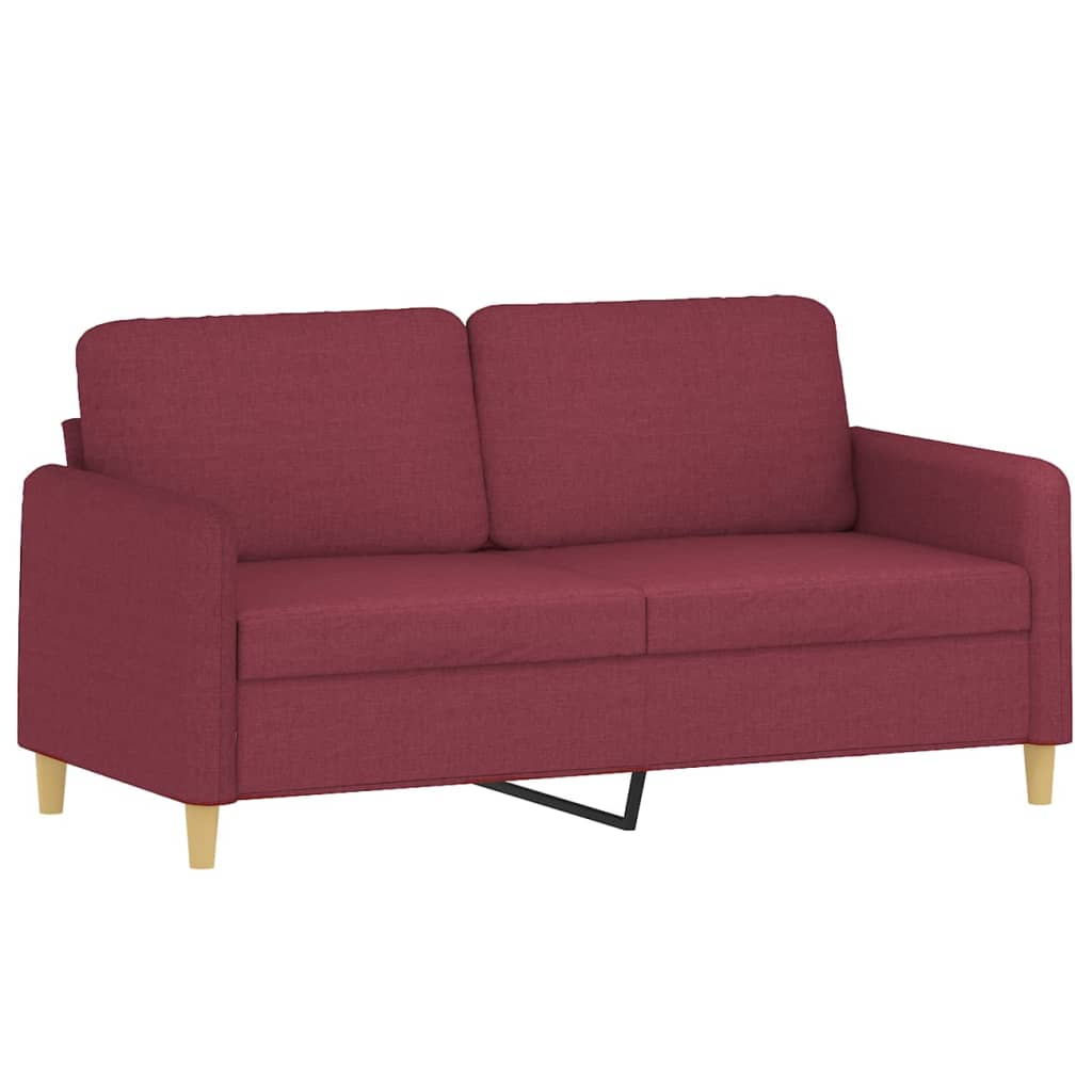 Tweezitsbank 140 cm stof wijnrood is nu te koop bij PeponiXL, paradijselijk wonen!