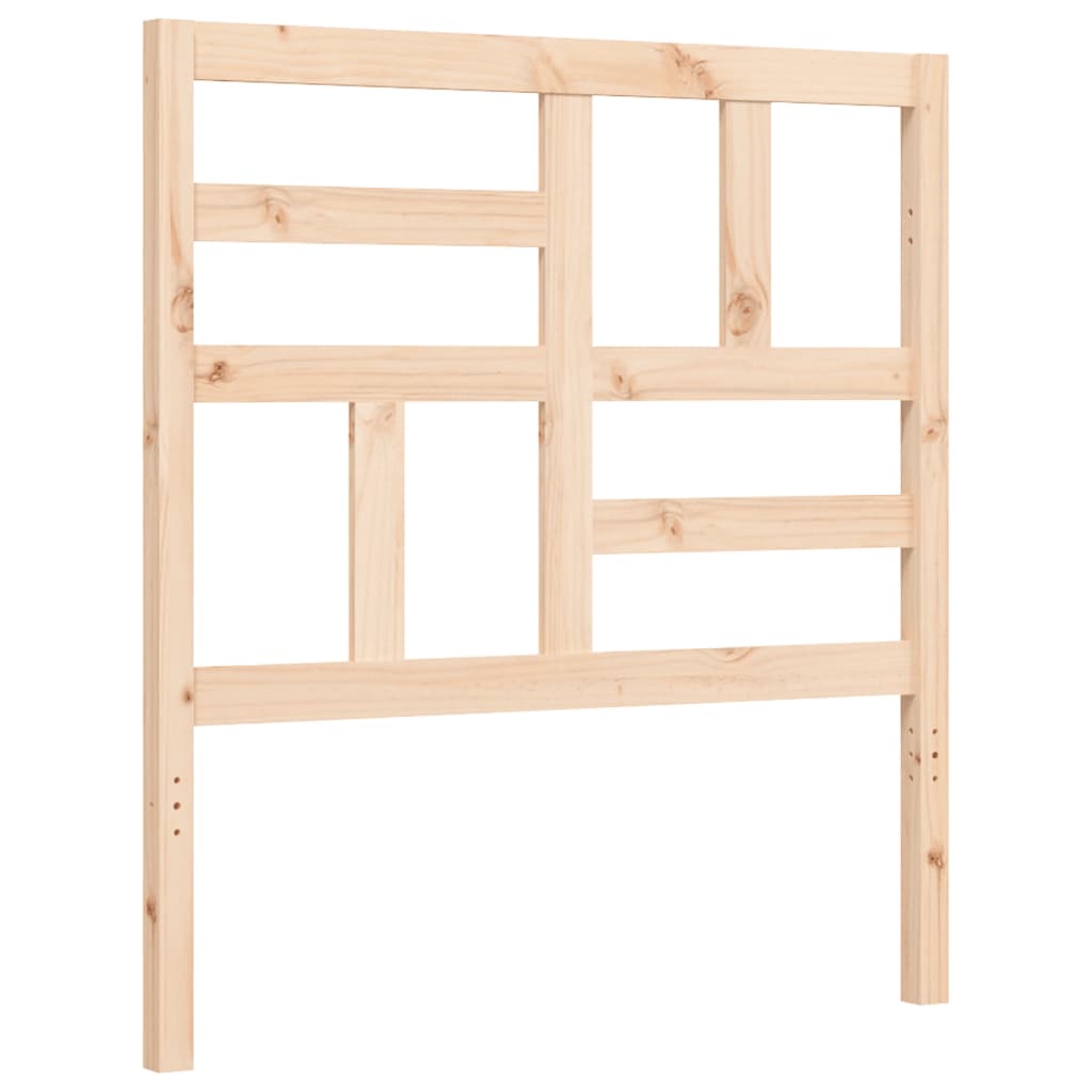 Bedframe met hoofdbord massief hout 100x200 cm is nu te koop bij PeponiXL, paradijselijk wonen!