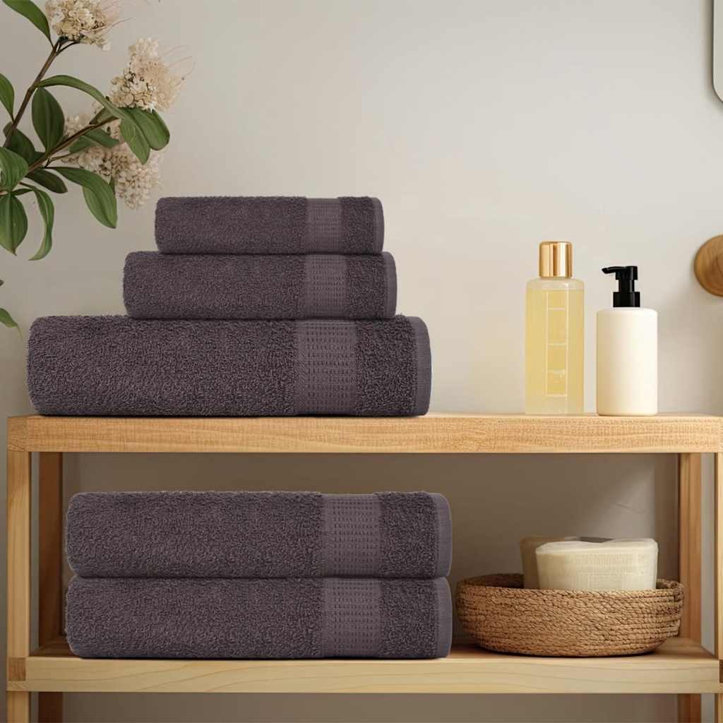 Handdoeken FROGN 10 st 50x100 cm 360 g/m² antraciet is nu te koop bij PeponiXL, paradijselijk wonen!