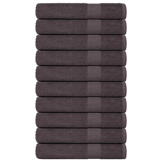 Handdoeken FROGN 10 st 100x200 cm 360 g/m² antraciet is nu te koop bij PeponiXL, paradijselijk wonen!