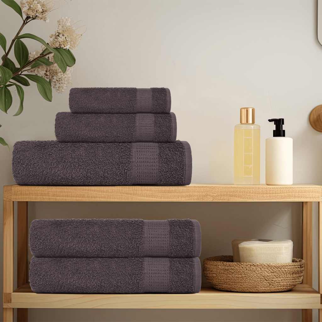 Handdoeken FROGN 10 st 100x200 cm 360 g/m² antraciet is nu te koop bij PeponiXL, paradijselijk wonen!