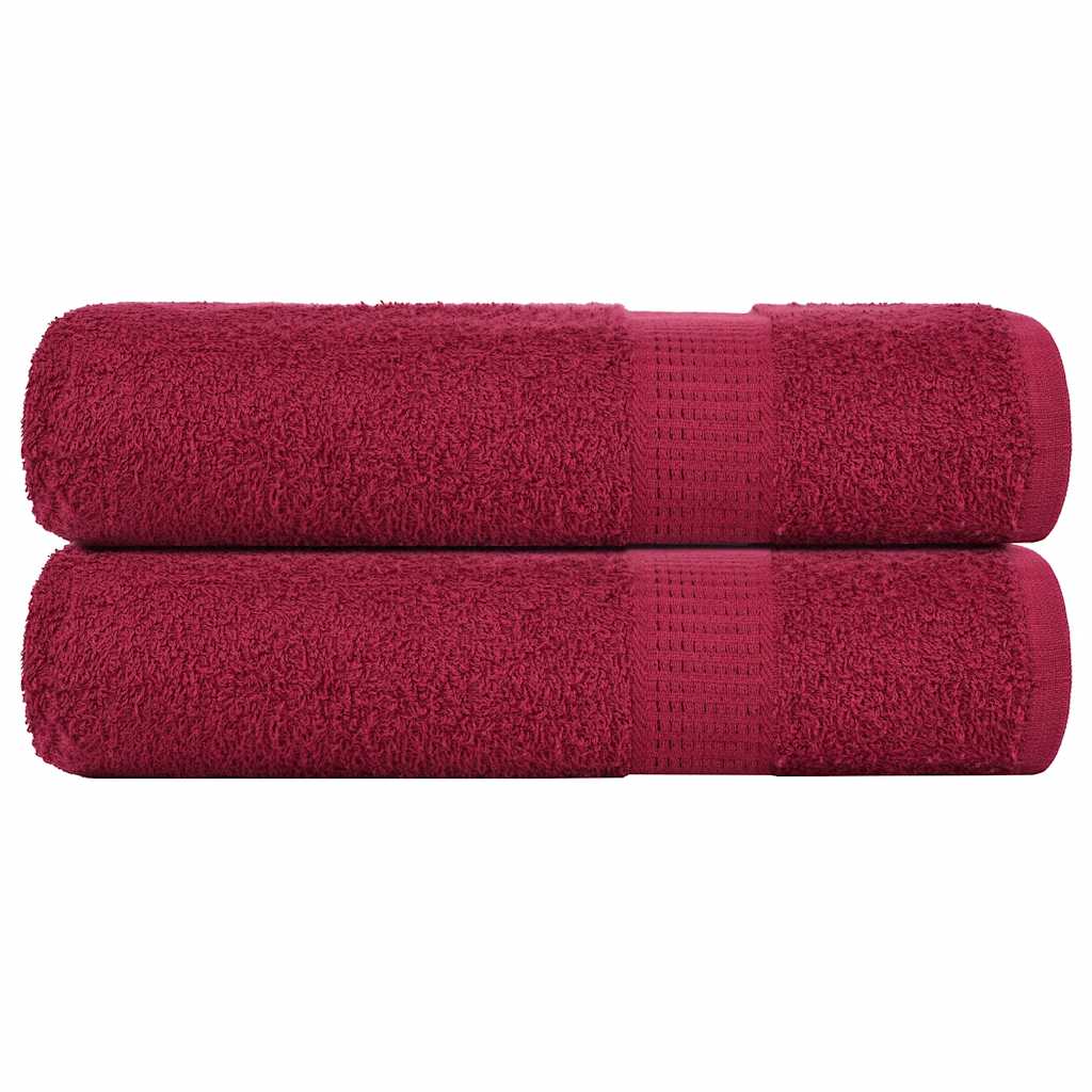 Handdoeken FROGN 2 st 50x100 cm 360 g/m² bordeaux is nu te koop bij PeponiXL, paradijselijk wonen!