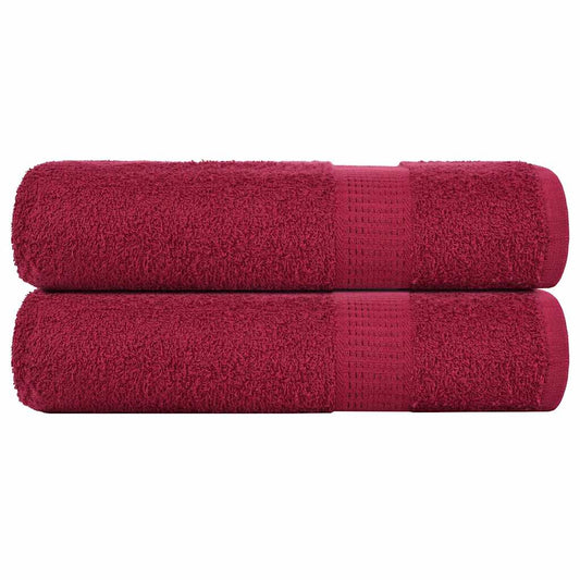 Handdoeken FROGN 2 st 50x100 cm 360 g/m² bordeaux is nu te koop bij PeponiXL, paradijselijk wonen!