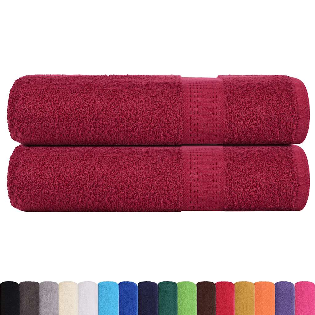 Handdoeken FROGN 2 st 50x100 cm 360 g/m² bordeaux is nu te koop bij PeponiXL, paradijselijk wonen!